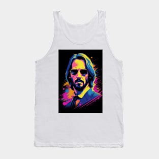 John Wick Portrait Colorful Art Tank Top